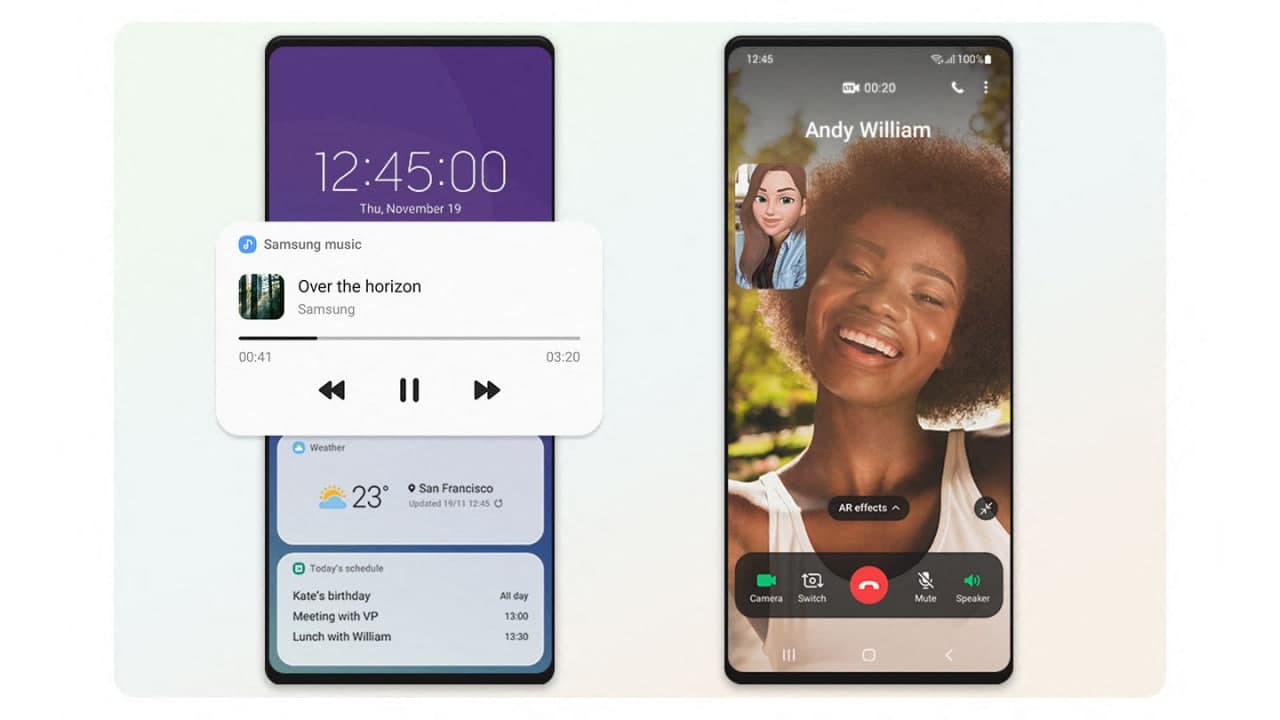 Video Call Effects - Samsung One UI 3.1 Tip: Hiệu ứng cuộc gọi video [Galaxy S21 Series] là tính năng mới đầy thú vị mà bạn không thể bỏ qua! Hãy khám phá các hiệu ứng mới nhất, bao gồm hình ảnh động và phông nền tùy chỉnh để thêm vui vẻ và sáng tạo cho cuộc trò chuyện video của bạn. Đừng để kiểu gọi video cũ nhàm chán nữa, hãy chơi thật sáng tạo với Samsung One UI 3.1 Tip!