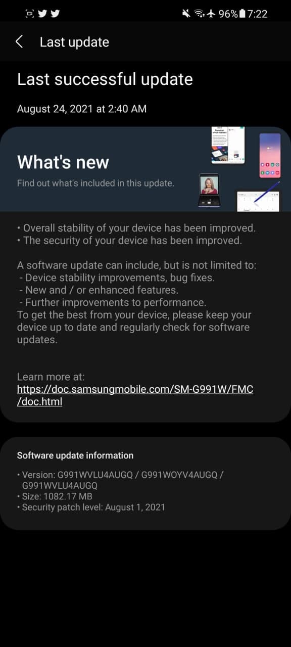 Galaxy S21 One UI 3.1.1