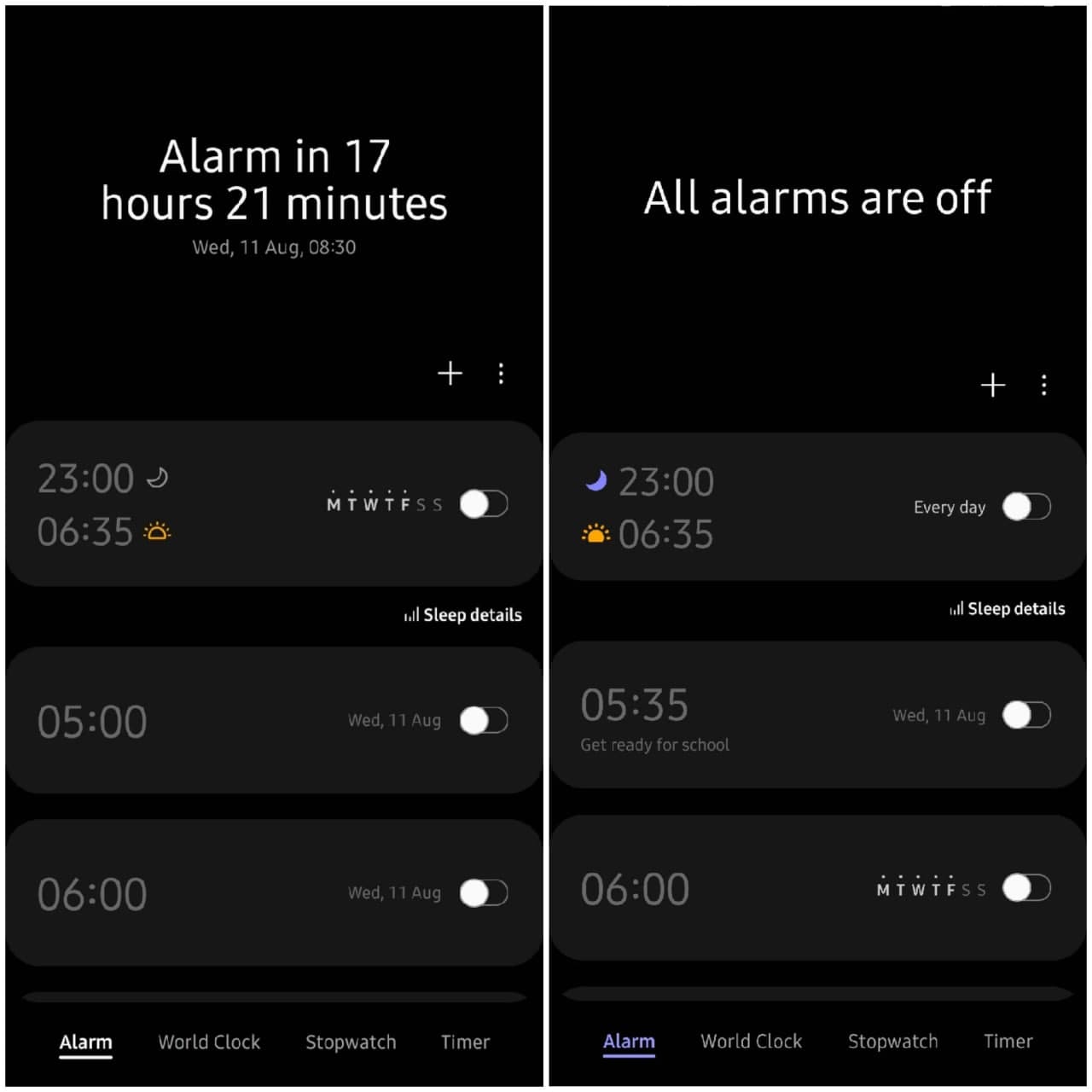 Samsung Clock Leaked One UI 3.1.1 Changes