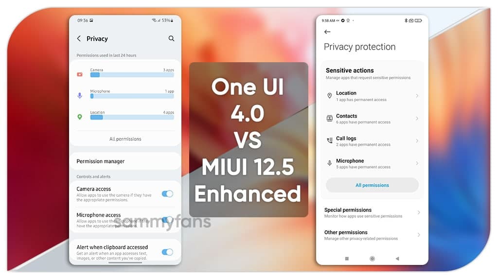 Samsung One UI 4 vs Xiaomi MIUI 12.5