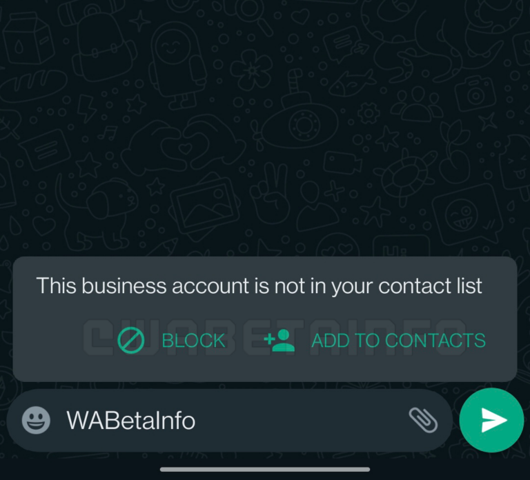 WhatsApp Unknown Business Accounts