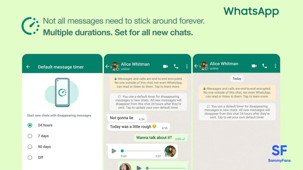 WhatsApp now lets users turn on disappearing messages by default ...