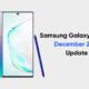 Samsung Galaxy Note 10 December 2021 Update
