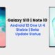 Samsung Galaxy S10 Note 10 Android 12 One UI 4