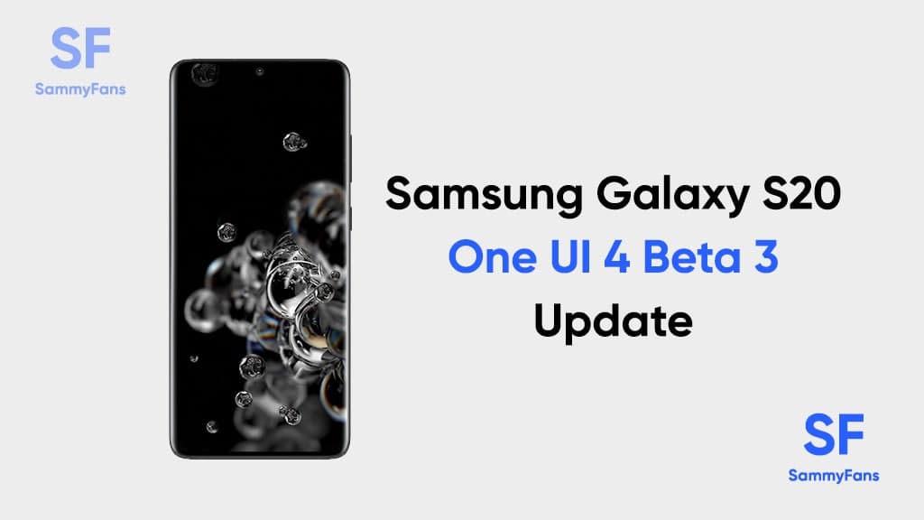 Galaxy S20 One UI 4 Beta 3