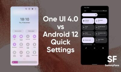 One UI 4.0 vs Android 12 quick settings
