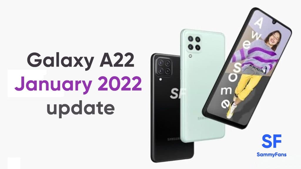 Samsung Galaxy A22 January 2022 update