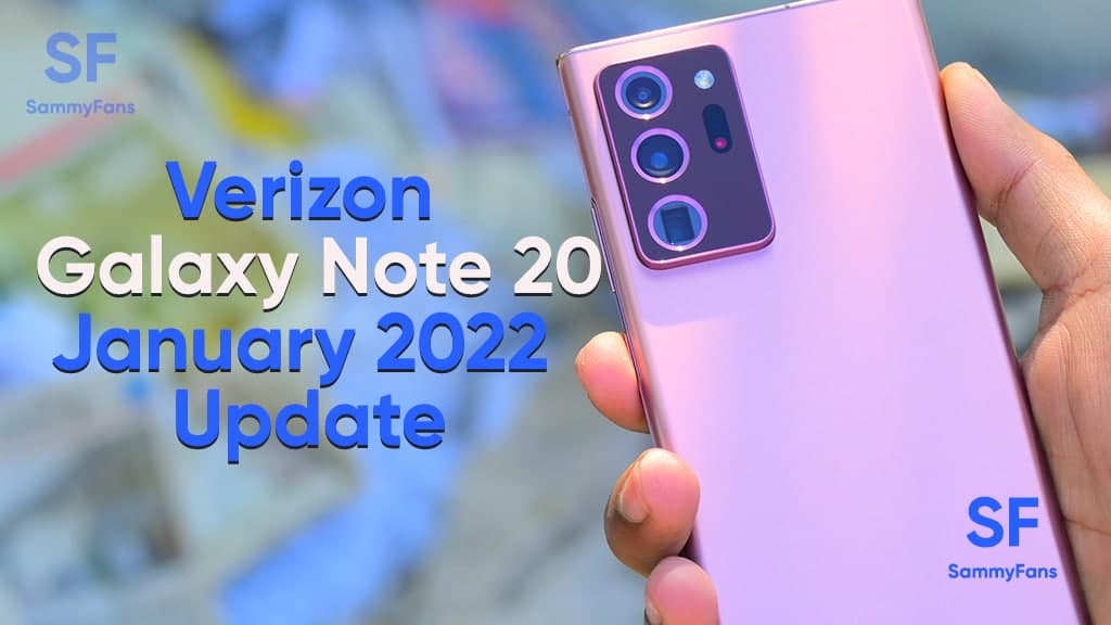 Samsung Galaxy Note 20 January 2022 update
