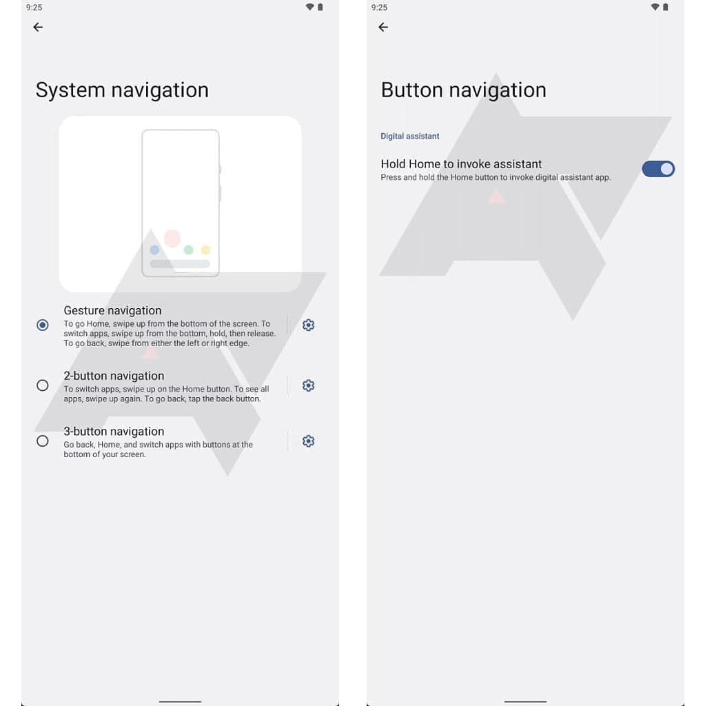 Android 13 Home button Assistant toggle