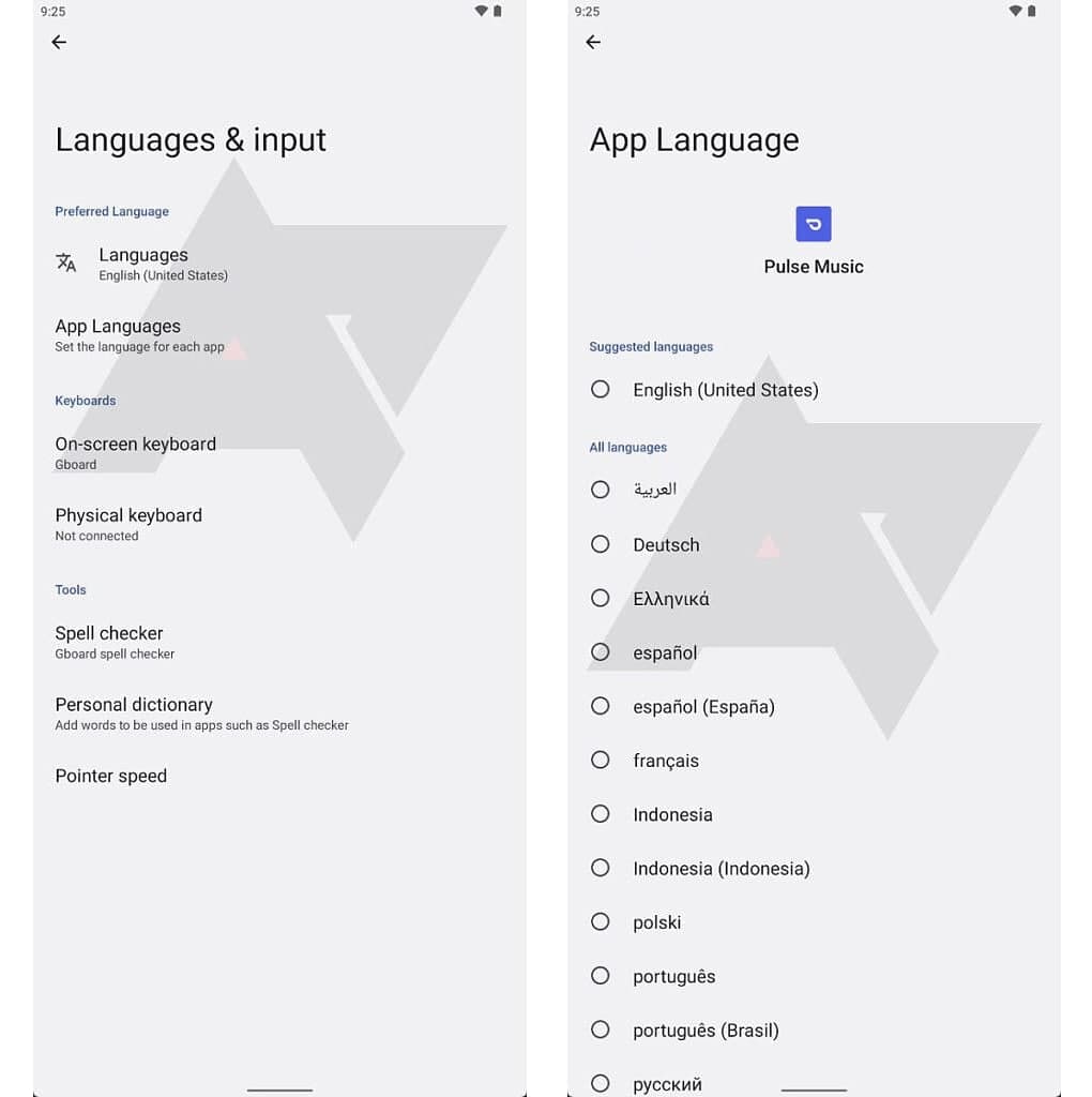 Android 13 Panlingual feature