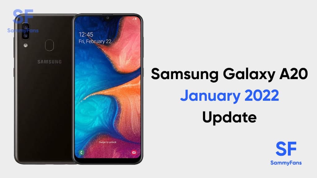 Samsung Galaxy A20 January 2022 update