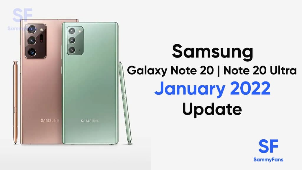 Samsung Galaxy Note 20 January 2022 Update