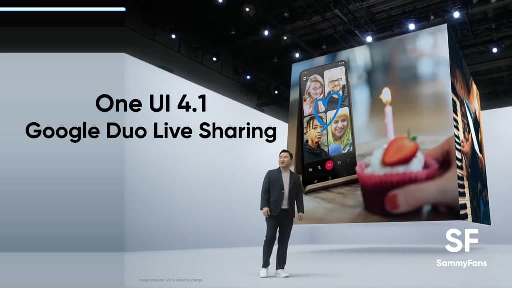 One UI 4.1 Google Duo Live Sharing