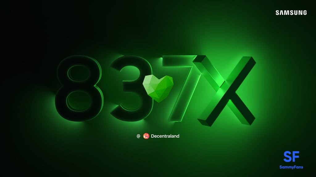 Samsung 837X valentine's Day Green heart