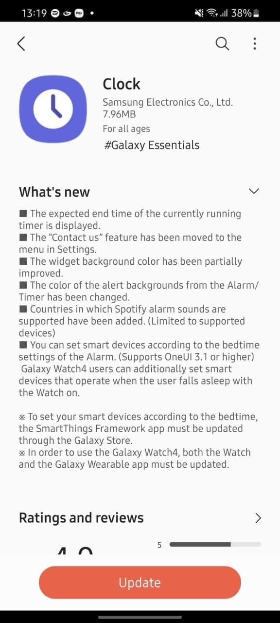 Samsung Clock 12.1.10.7 update