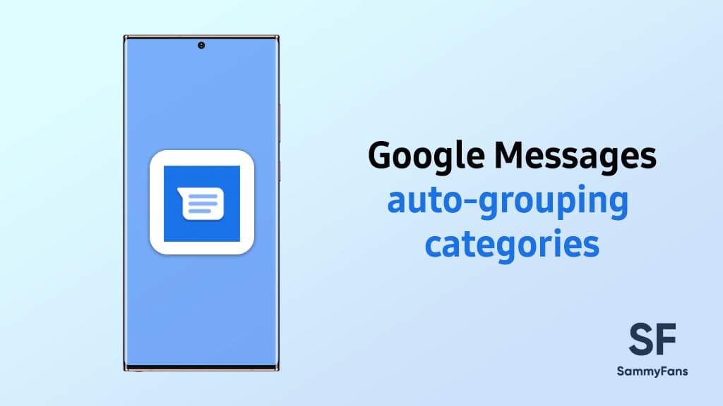 Google Messages auto grouping categories