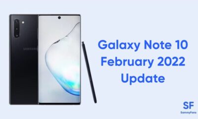 Samsung Galaxy Note 10 February 2022 update