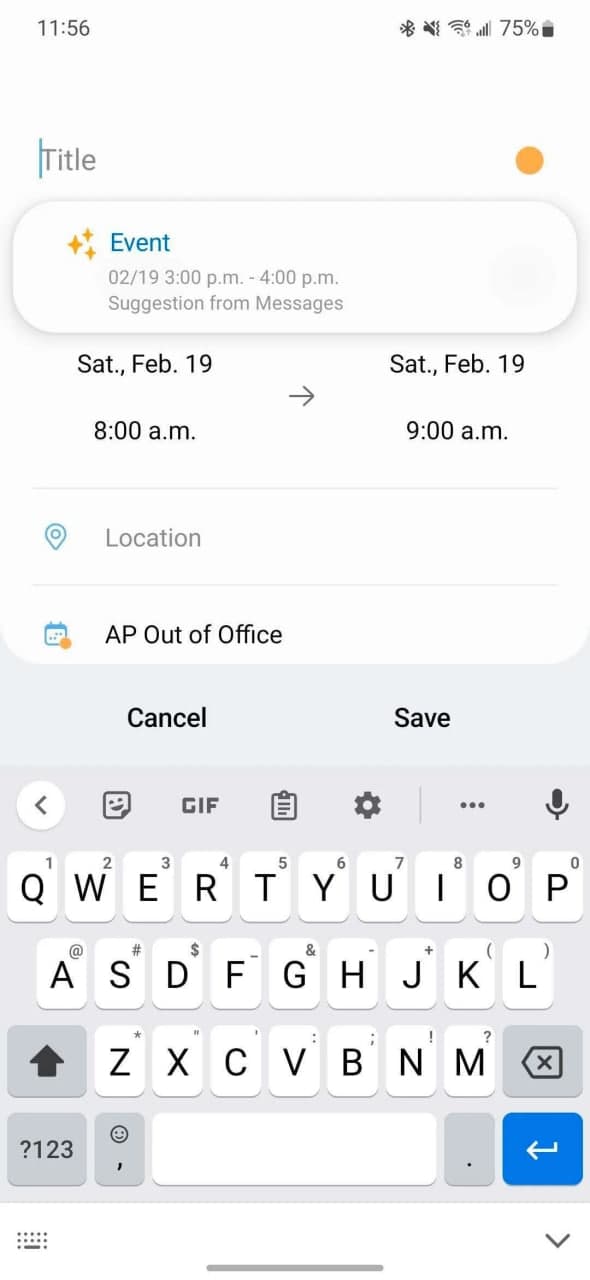 One UI 4.1 Smart Calendar