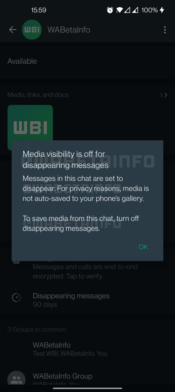 WhatsApp Desaparición de mensajes mejoras