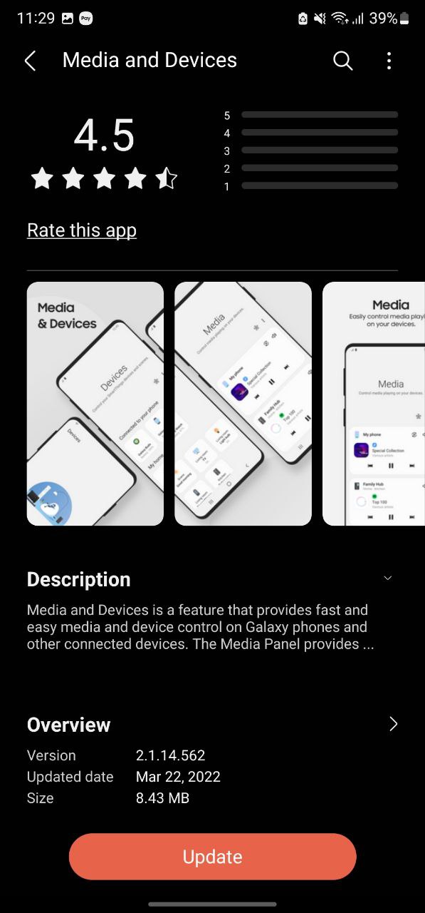 Samsung Media and Devices update