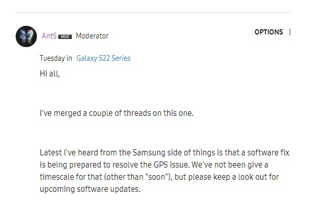 Samsung Galaxy S22 GPS issue fix