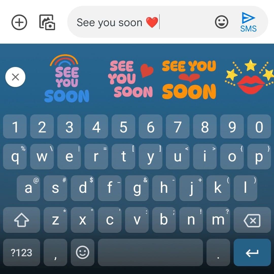 Google Gboard text based sticker