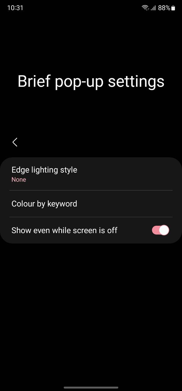 Samsung one ui 4.1 edge lighting
