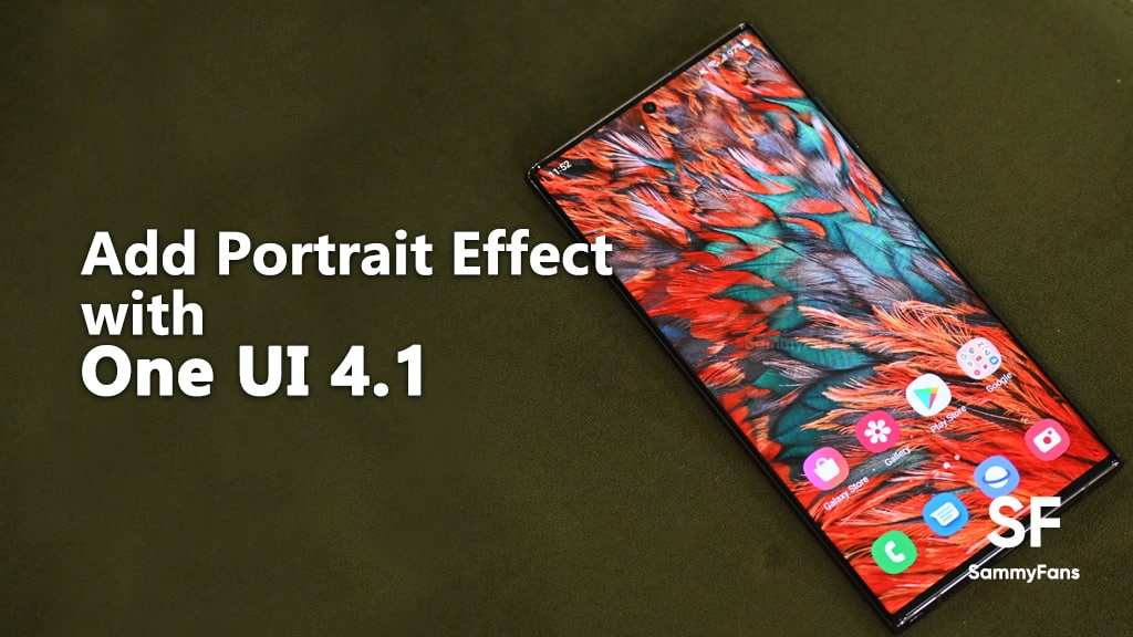 One uI 4.1 add portrait effect