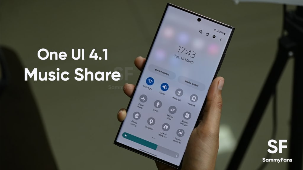 Samsung One UI 4.1 Music Share