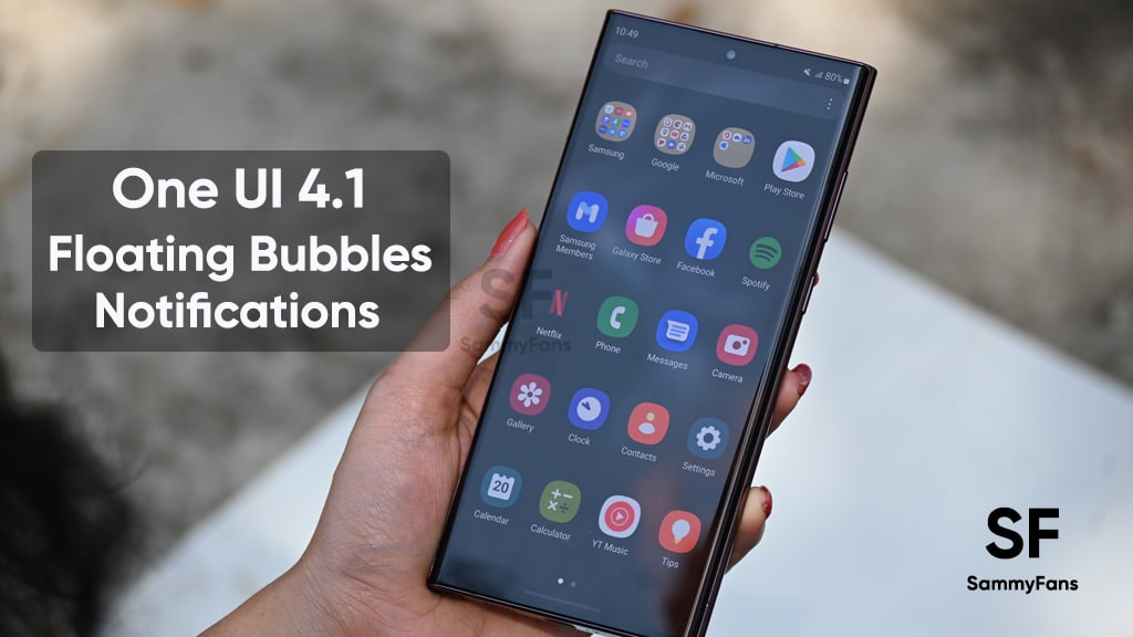 Samsung Floating Bubbles Notifications