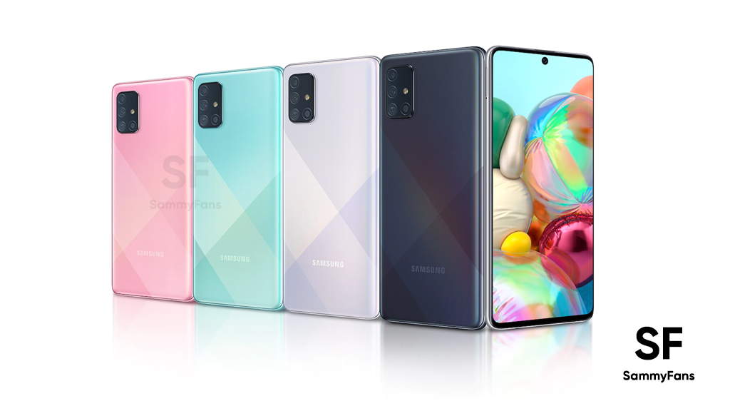 Samsung Galaxy A71 A02 April 2023 update