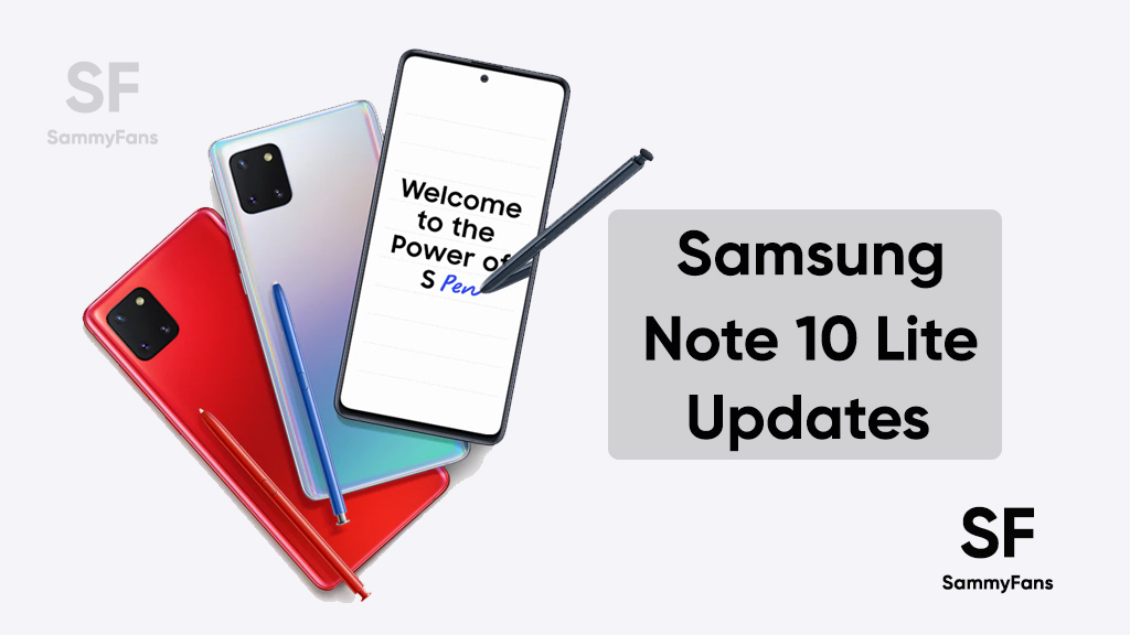 Samsung Galaxy Note 10 Lite Updates