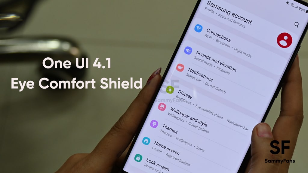 Samsung One UI 4.1 Eye Comfort Shield