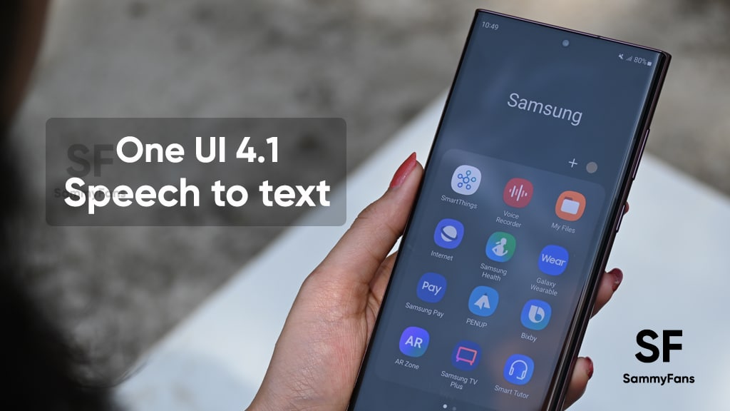 Samsung One UI 4.1 Speech to Text