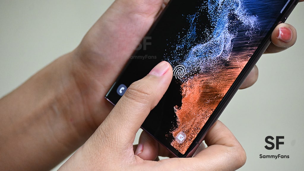 Samsung S23 fingerprint scanner