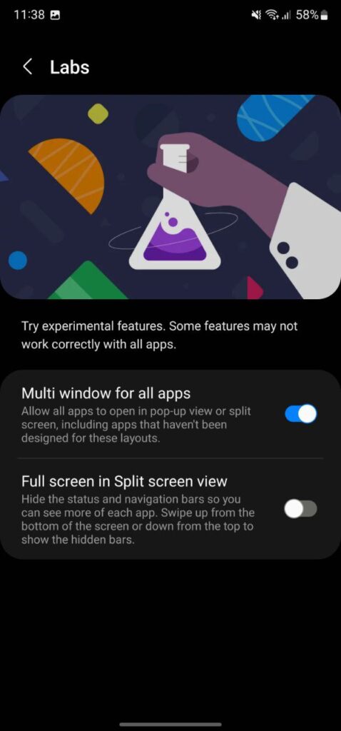 Use all apps in Split Screen
