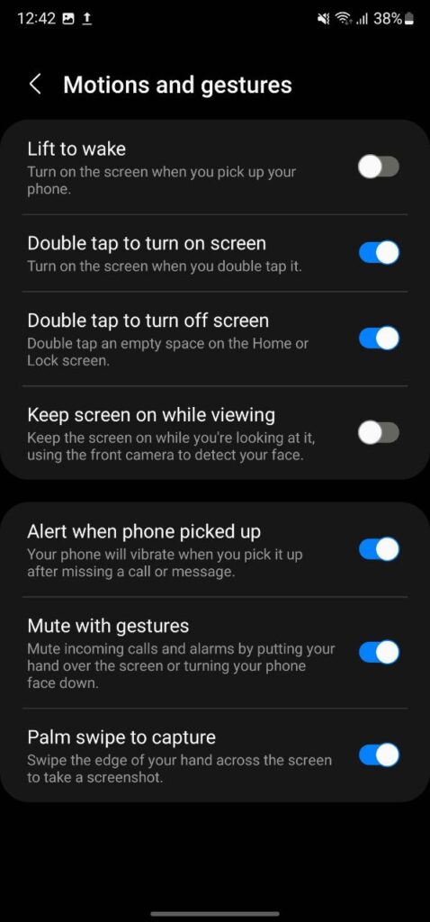Double-tap to turn off display