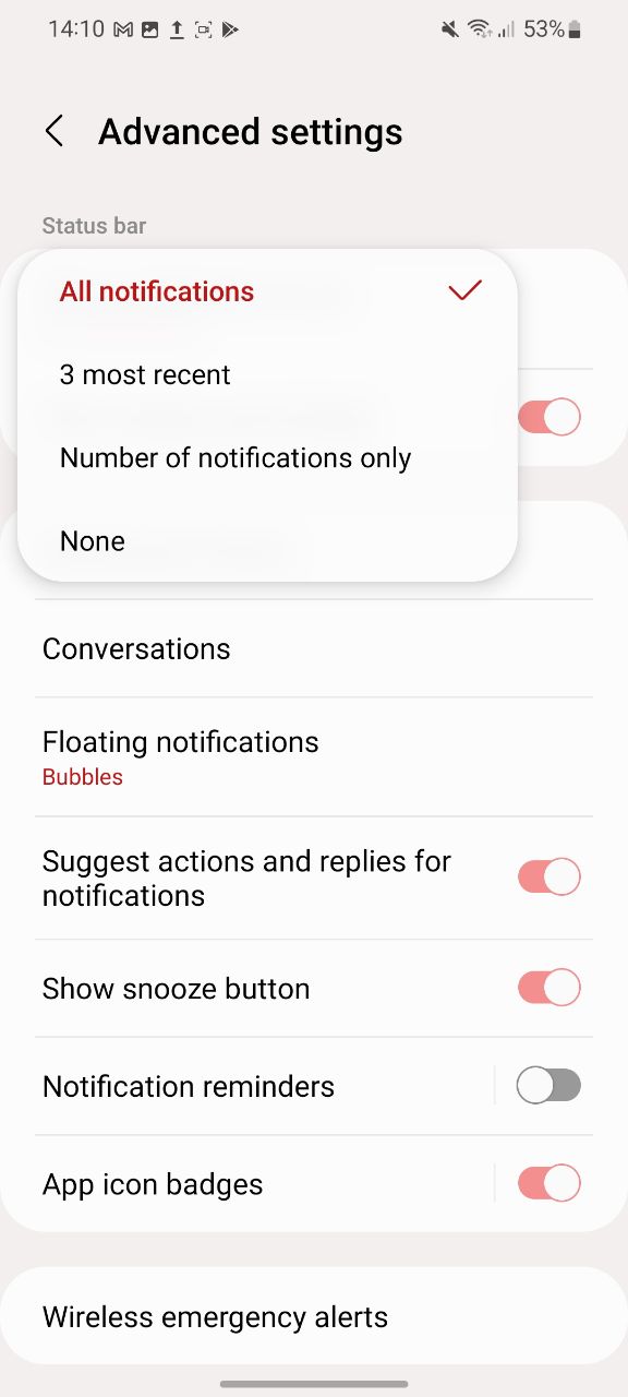 Samsung One UI 4.1: Indicator icons, change the way you look at