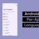 Android 13 Beta 3 Per App Language Settings