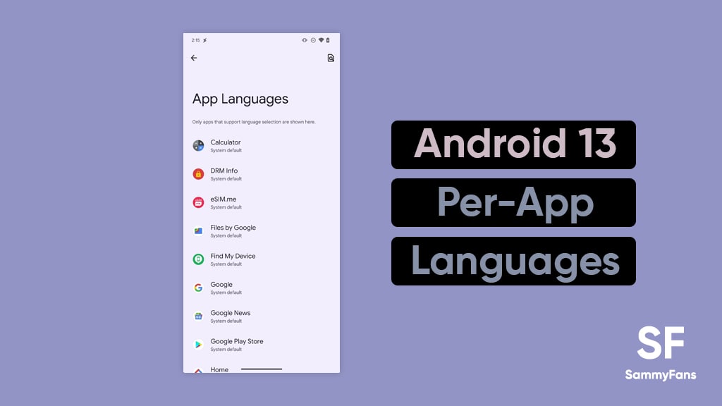 Android 13 Beta 3 Per App Language Settings