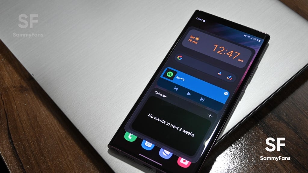 Samsung One UI 4.1.1 Widgets pop-up