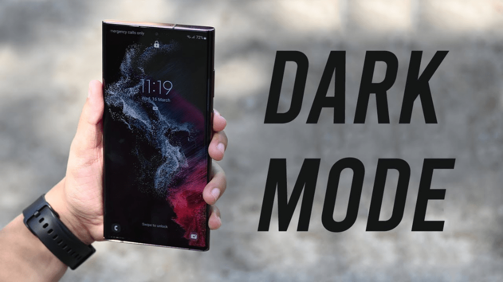 Đã bao giờ bạn muốn trải nghiệm chế độ tối trên điện thoại Samsung Galaxy S22 chưa? Đây là một tính năng rất hữu ích cho những người dùng thường xuyên sử dụng điện thoại vào ban đêm hoặc ở những nơi ánh sáng yếu. Hãy xem hình ảnh liên quan để tìm hiểu thêm về tính năng mới này.
