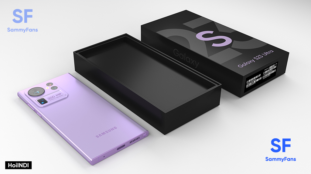 Samsung Galaxy S23 Ultra Bora Purple Gets Unboxed In Concept