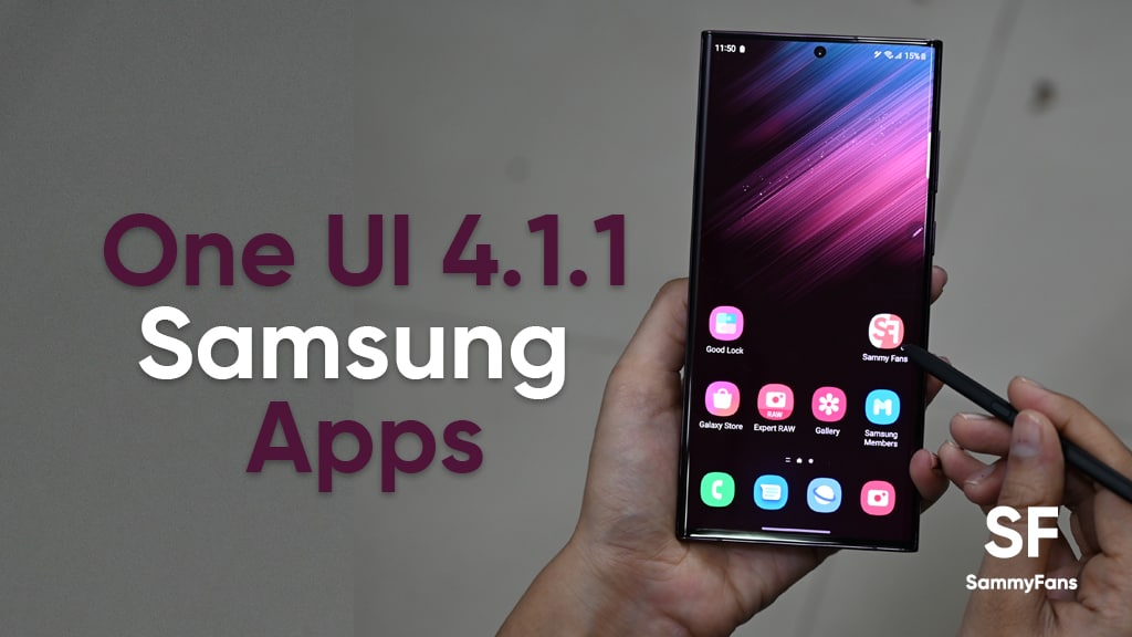 Samsung apps One UI 4.1.1 