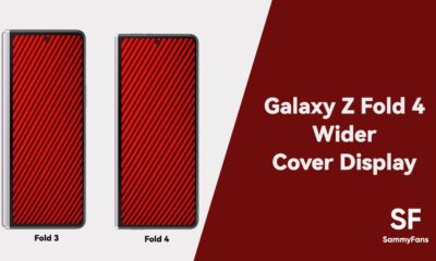 Samsung Galaxy Z Fold 4 Wider cover display