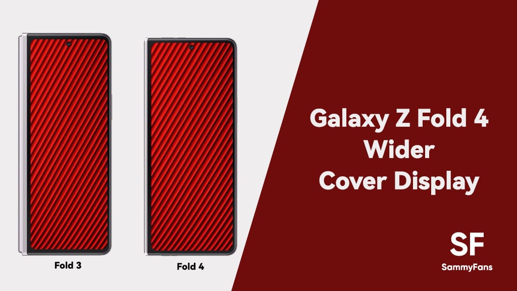 Samsung Galaxy Z Fold 4 Wider cover display