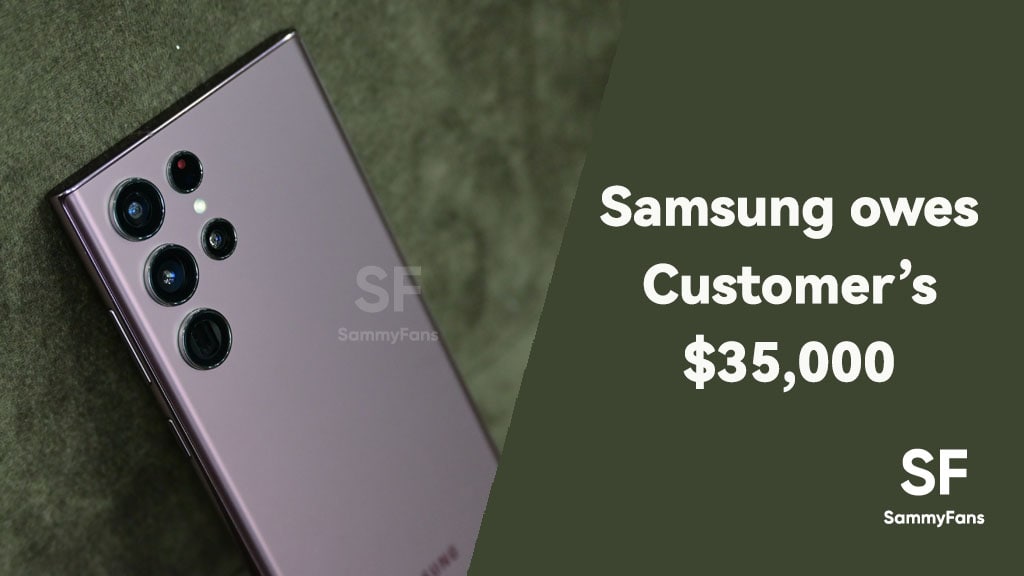 Samsung owes customer $3500