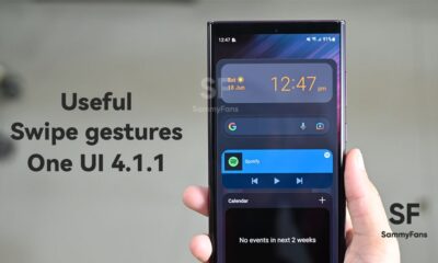 Swipe gestures Samsung One UI 4.1