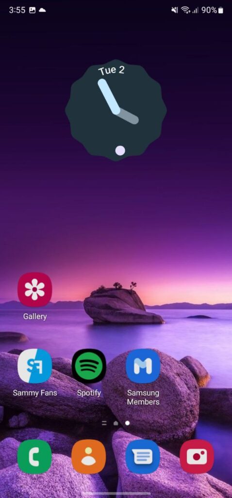 Android Clock Widget dark theme
