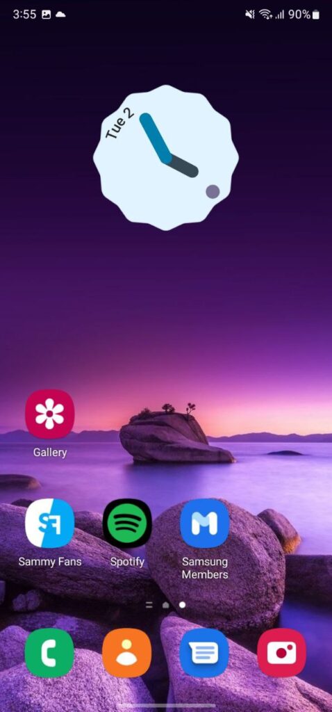 Android Clock Widget light theme